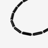 Obsidian Glass Beaded Necklace