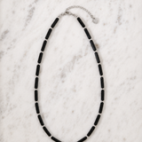 Obsidian Glass Beaded Necklace
