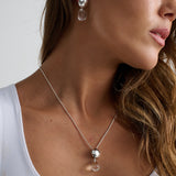 Chrome Drop Sterling Silver Necklace