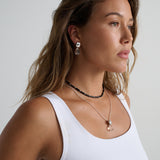Chrome Drop Sterling Silver Necklace