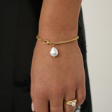 Organic Pearl Pendant Bracelet