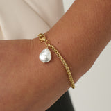 Organic Pearl Pendant Bracelet