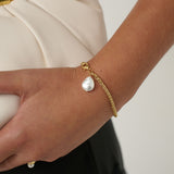 Organic Pearl Pendant Bracelet