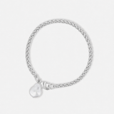 Organic Pearl Sterling Silver Plated Pendant Bracelet