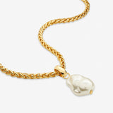 Organic Pearl 18K Gold Plated Pendant Necklace