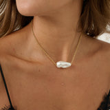 Seala Organic Pearl 18K Gold Plated Choker