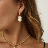 Natural Organic Pearl Drop Earrings