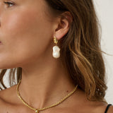 Natural Organic Pearl Drop Earrings