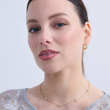 Astra Dainty 18K Gold Plated Station Necklace