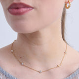 Astra Dainty 18K Gold Plated Station Necklace