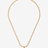 Genevieve 18K Gold Plated Wavy Pendant Necklace