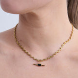 Genevieve 18K Gold Plated Wavy Pendant Necklace
