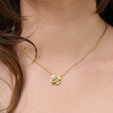 Lucky Clover 18K Gold Plated Pendant Necklace