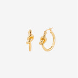 Corrina 18K Gold Plated Knot Hoop Earrings
