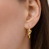 Corrina 18K Gold Plated Knot Hoop Earrings