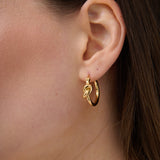 Corrina 18K Gold Plated Knot Hoop Earrings