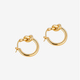 Corrina 18K Gold Plated Knot Hoop Earrings