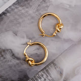 Corrina 18K Gold Plated Knot Hoop Earrings