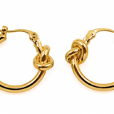 Corrina 18K Gold Plated Knot Hoop Earrings