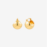 Ingrid 18K Gold Plated Dome Hoop Earrings