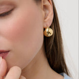 Ingrid 18K Gold Plated Dome Hoop Earrings