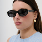 Valerie Polarised Sunglasses in Black