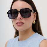 Giselle Black Aviator Sunglasses