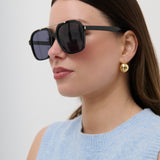 Giselle Black Aviator Sunglasses