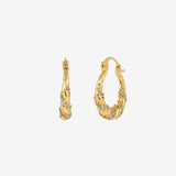 Kya 18K Gold Plated Twist Hoop Earrings