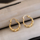 Kya 18K Gold Plated Twist Hoop Earrings