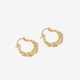 Kya 18K Gold Plated Twist Hoop Earrings