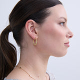 Kya 18K Gold Plated Twist Hoop Earrings