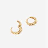 Lulu 18K Gold Plated Twist Hoop Earrings