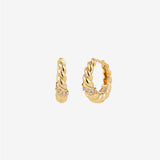 Lulu 18K Gold Plated Twist Hoop Earrings