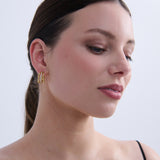 Ramona Triple Pavé Hoop Earrings