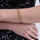 Olsen Wavy Pavé Bangle