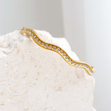 Olsen Wavy Pavé Bangle