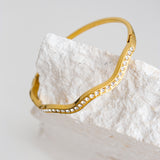 Olsen Wavy Pavé Bangle