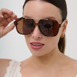 Giselle Tortoiseshell Aviator Sunglasses