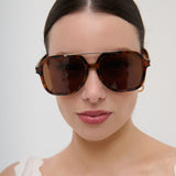 Giselle Tortoiseshell Aviator Sunglasses