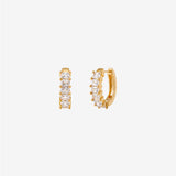 Jazzlyn Diamante Huggie Earrings - Large