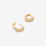 Jazzlyn Diamante Huggie Earrings - Small