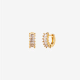 Jazzlyn Diamante Huggie Earrings - Small
