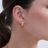 Jazzlyn Diamante Huggie Earrings - Small