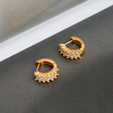 Jazzlyn Diamante Huggie Earrings - Small