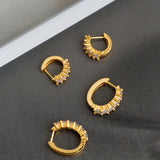 Jazzlyn Diamante Huggie Earrings - Small
