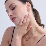 Jazzlyn Diamante Huggie Earrings - Large