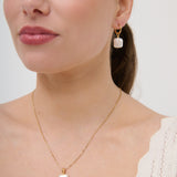 Square Pearl Pendant Necklace