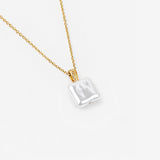 Square Pearl Pendant Necklace