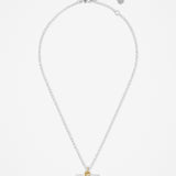 Dual Tone T-Bar Necklace